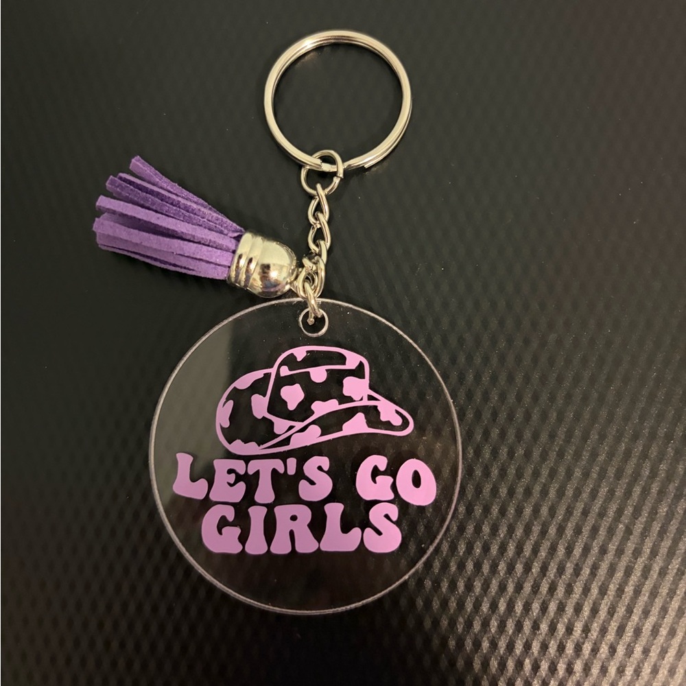 Let’s Go Girls Cowgirl Hat Keychain